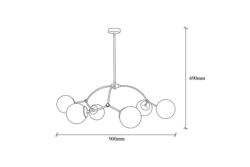 Taklampe Yenda Hvit / Svart - Svart/Hvit - Belysning - Innendørsbelysning & Lamper - Taklampe - Kjøkkenlampe & taklampe kjøkken