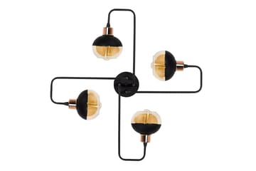 Taklampe Zarethia Svart / Kobber - Kobber/Svart - Belysning - Innendørsbelysning & Lamper - Taklampe - Takplafond