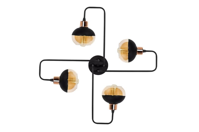 Taklampe Zarethia Svart / Kobber - Kobber/Svart - Belysning - Innendørsbelysning & Lamper - Taklampe - Takplafond