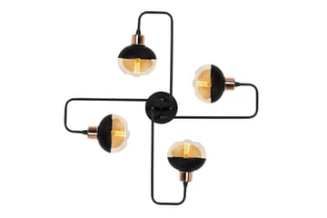 Taklampe Zarethia Svart / Kobber - Kobber/Svart - Belysning - Innendørsbelysning & Lamper - Taklampe - Takplafond