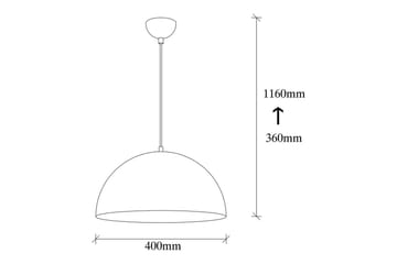 Taklampe Zephyra Svart / Gull - Diameter: 40 cm - Belysning - Innendørsbelysning & Lamper - Taklampe - Kjøkkenlampe & taklampe kjøkken