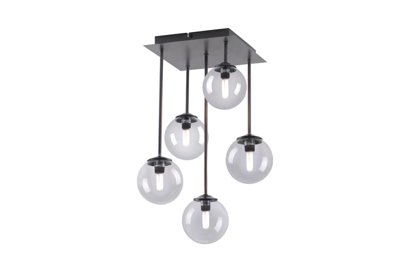 Taklampe Zinacan 25x25 cm - Svart - Taklampe soverom - Kjøkkenlampe & taklampe kjøkken - Lamper gang - Vinduslampe - Pendellamper & Hengelamper - Taklampe stue - Vinduslampe hengende - Taklampe