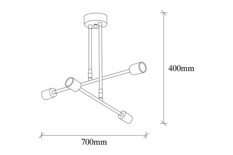 Taklampe Pareek Svart - Svart - Belysning - Innendørsbelysning & Lamper - Taklampe - Takplafond