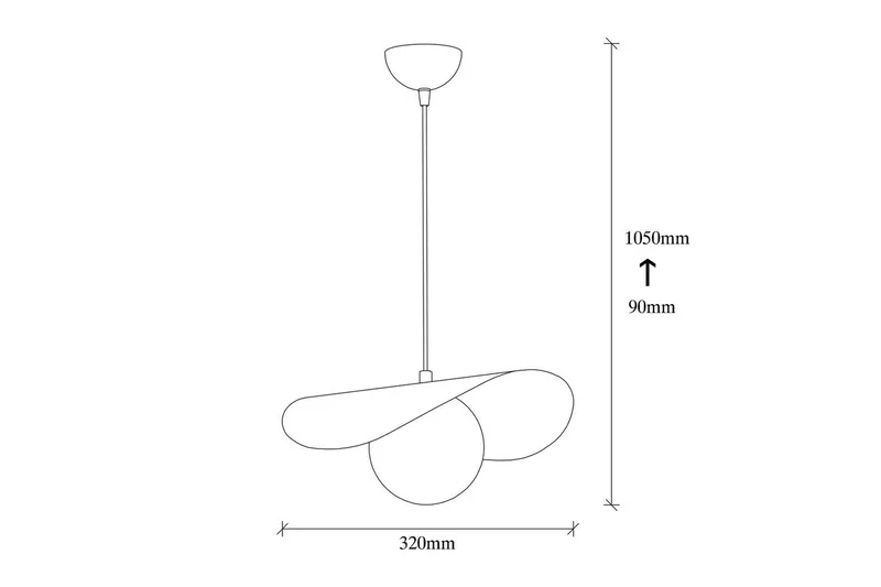 Taklampe Pelyn Svart / Hvit - Svart / Hvit - Belysning - Innendørsbelysning & Lamper - Taklampe - Kjøkkenlampe & taklampe kjøkken