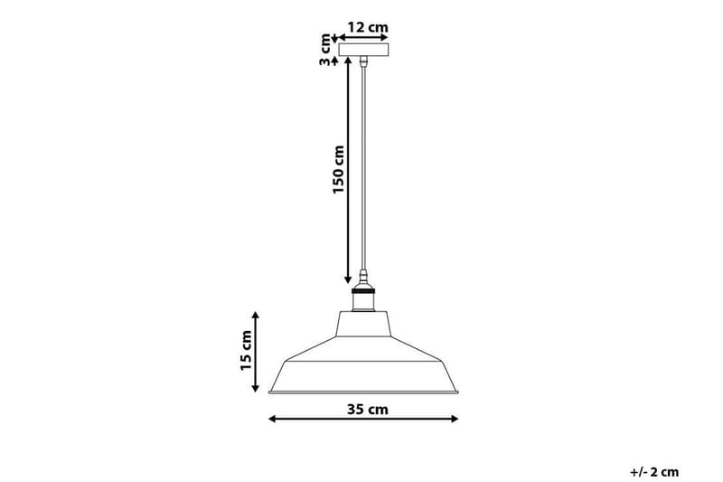 Taklampe Pechora 35 cm - Hvit - Belysning - Innendørsbelysning & Lamper - Taklampe - Kjøkkenlampe & taklampe kjøkken