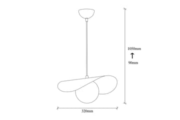 Taklampe Pelyn Svart / Hvit - Svart / Hvit - Belysning - Innendørsbelysning & Lamper - Taklampe - Kjøkkenlampe & taklampe kjøkken