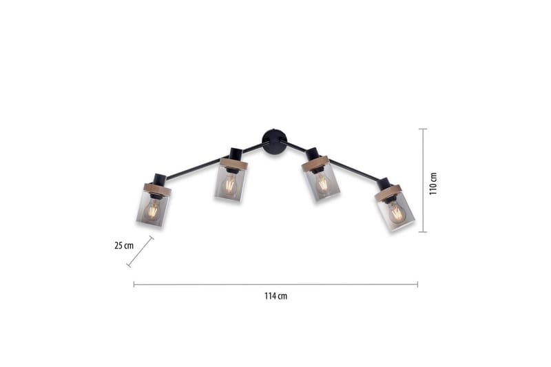Taklampe Pasqual - 110x25x114 cm - Belysning - Innendørsbelysning & Lamper - Taklampe - Takplafond