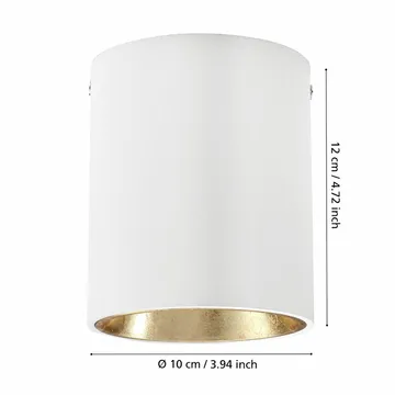 Taklampe Polasso - Hvit/Gull - Belysning - Innendørsbelysning & Lamper - Taklampe - Takplafond