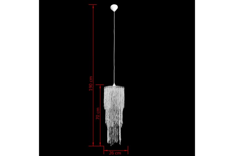 Taklampe/lysekrone 26 x 70 cm - Gjennomsiktig - Krystallkrone & takkrone - Lamper gang - Taklampe