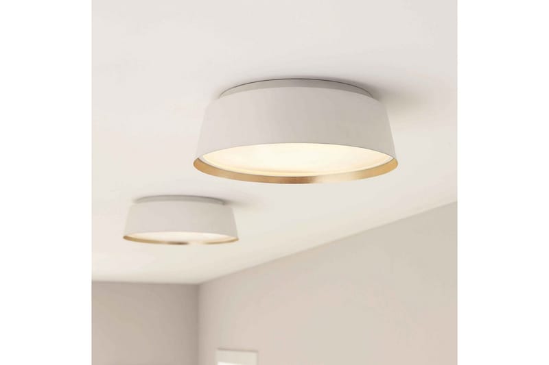 Takmontering Feiss Asher Matt hvit og gull - Matt hvit og gull - Belysning - Innendørsbelysning & Lamper - Taklampe - Takplafond
