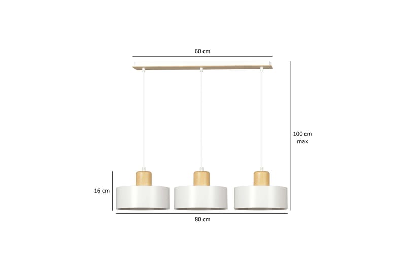 Torin 3 pendel Hvit - Scandinavian Choice - Taklampe soverom - Kjøkkenlampe & taklampe kjøkken - Lamper gang - Vinduslampe - Pendellamper & Hengelamper - Taklampe stue - Vinduslampe hengende - Taklampe