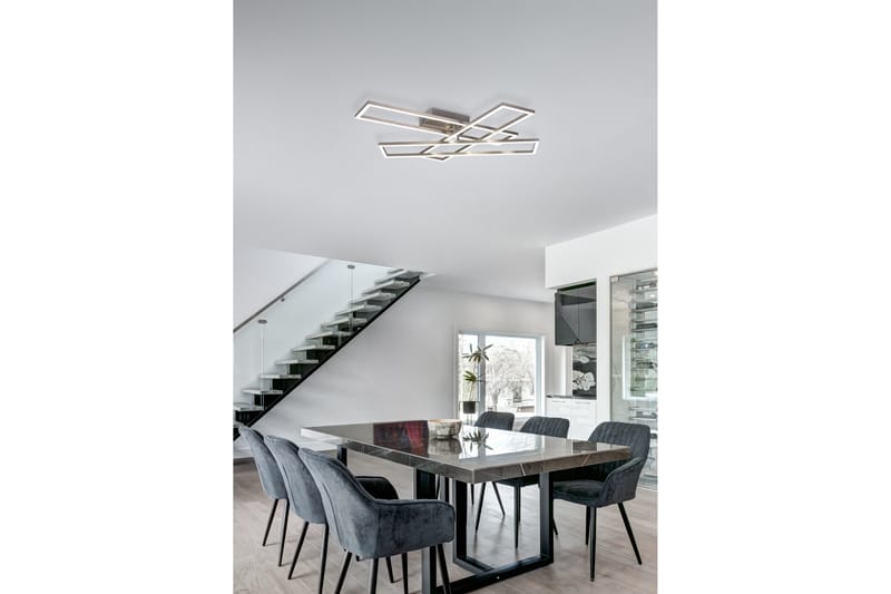 Trio Lighting Corso LED Plafond børstet stål - Belysning - Innendørsbelysning & Lamper - Taklampe - Takplafond