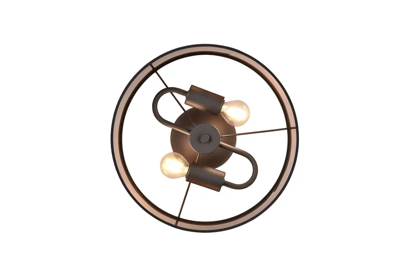 Trio Lighting Davos plafond 30 cm 2xE14 matt svart/greige - Belysning - Innendørsbelysning & Lamper - Taklampe - Takplafond