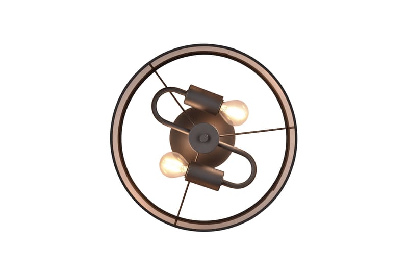 Trio Lighting Davos plafond 30 cm 2xE14 matt svart/greige - Belysning - Innendørsbelysning & Lamper - Taklampe - Takplafond