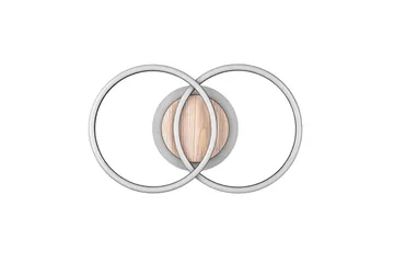 Trio Lighting Giro LED taklampe rund matt svart/tre - Belysning - Innendørsbelysning & Lamper - Taklampe - Takplafond