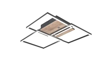 Trio Lighting Mobile LED Taklampe Matt Svart/Tre - Belysning - Innendørsbelysning & Lamper - Taklampe - Takplafond