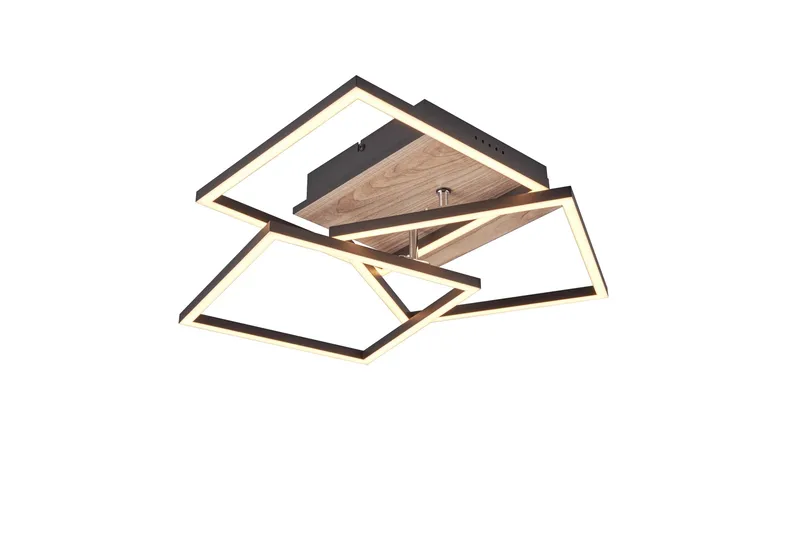 Trio Lighting Mobile LED Taklampe Matt Svart/Tre - Belysning - Innendørsbelysning & Lamper - Taklampe - Takplafond