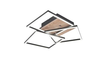 Trio Lighting Mobile LED Taklampe Matt Svart/Tre - Belysning - Innendørsbelysning & Lamper - Taklampe - Takplafond