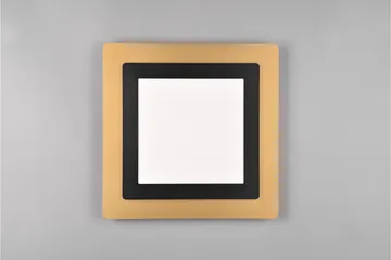 Trio Lighting Morgan LED Taklampe 45x45 cm Matt Svart/Gull - Belysning - Innendørsbelysning & Lamper - Taklampe - Takplafond