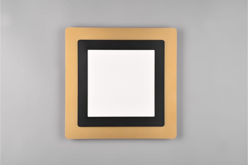 Trio Lighting Morgan LED Taklampe 45x45 cm Matt Svart/Gull - Belysning - Innendørsbelysning & Lamper - Taklampe - Takplafond