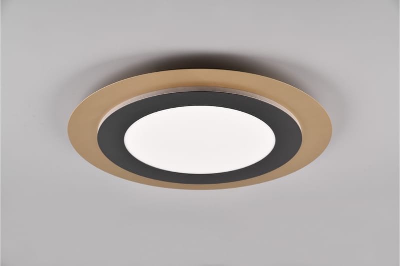 Trio Lighting Morgan LED plafond 45 cm matt svart/gull