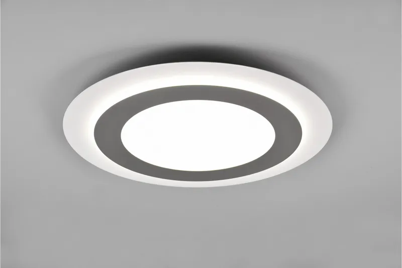Trio Lighting Morgan LED plafond 45 cm hvit/børstet stål - Belysning - Innendørsbelysning & Lamper - Taklampe - Takplafond