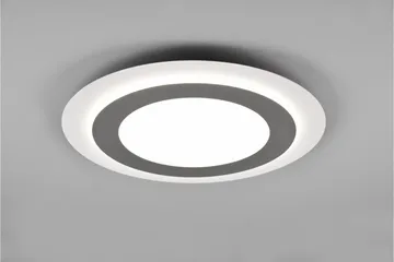 Trio Lighting Morgan LED plafond 45 cm hvit/børstet stål - Belysning - Innendørsbelysning & Lamper - Taklampe - Takplafond