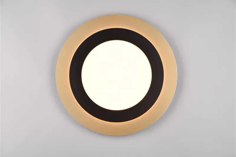 Trio Lighting Morgan LED plafond 45 cm matt svart/gull - Belysning - Innendørsbelysning & Lamper - Taklampe - Takplafond