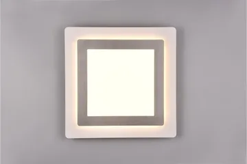 Trio Lighting Morgan LED Plafond 45x45 cm hvit/børstet stål - Belysning - Innendørsbelysning & Lamper - Taklampe - Takplafond