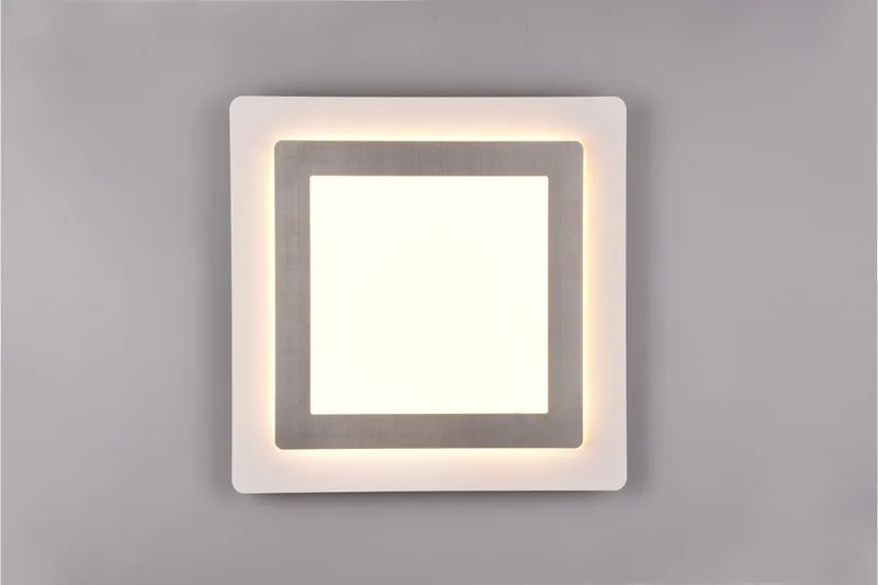 Trio Lighting Morgan LED Plafond 45x45 cm hvit/børstet stål - Belysning - Innendørsbelysning & Lamper - Taklampe - Takplafond