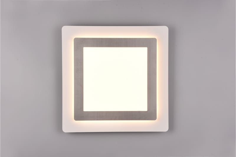 Trio Lighting Morgan LED Plafond 45x45 cm hvit/børstet stål - Belysning - Innendørsbelysning & Lamper - Taklampe - Takplafond