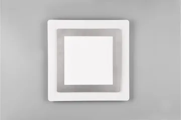 Trio Lighting Morgan LED Plafond 45x45 cm hvit/børstet stål - Belysning - Innendørsbelysning & Lamper - Taklampe - Takplafond