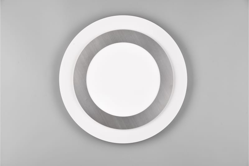 Trio Lighting Morgan LED plafond 45 cm hvit/børstet stål - Belysning - Innendørsbelysning & Lamper - Taklampe - Takplafond