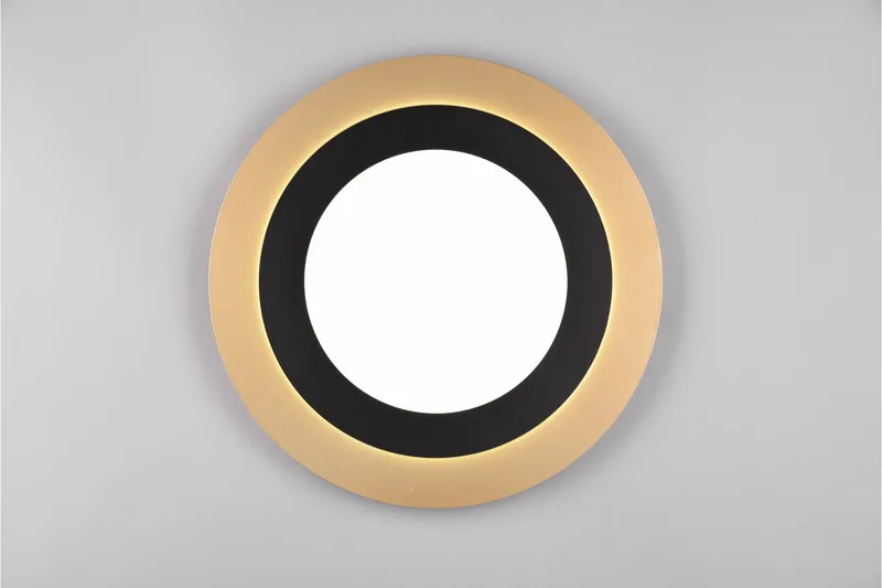 Trio Lighting Morgan LED plafond 45 cm matt svart/gull - Belysning - Innendørsbelysning & Lamper - Taklampe - Takplafond