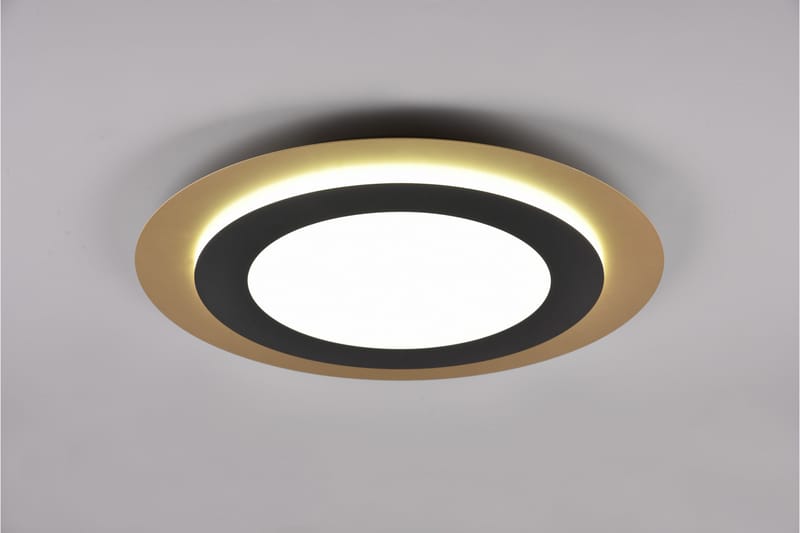 Trio Lighting Morgan LED plafond 45 cm matt svart/gull - Belysning - Innendørsbelysning & Lamper - Taklampe - Takplafond