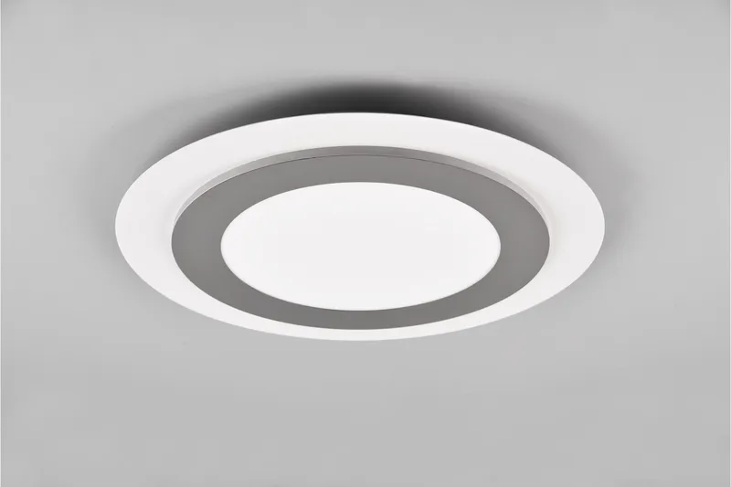 Trio Lighting Morgan LED plafond 45 cm hvit/børstet stål
