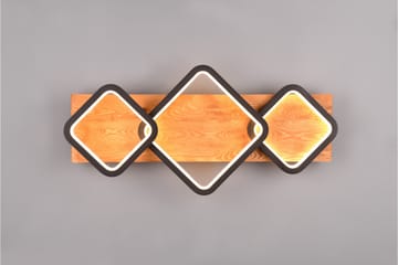 Trio Lighting Rama LED Plafond 3L matt svart/tre - Belysning - Innendørsbelysning & Lamper - Taklampe - Takplafond