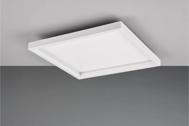 Trio Lighting Rotonda LED plafond firkantet matt hvit