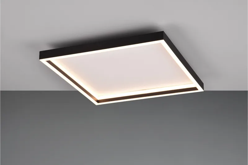Trio Lighting Rotonda LED Plafond Firkantet Matt Svart - Belysning - Innendørsbelysning & Lamper - Taklampe - Takplafond
