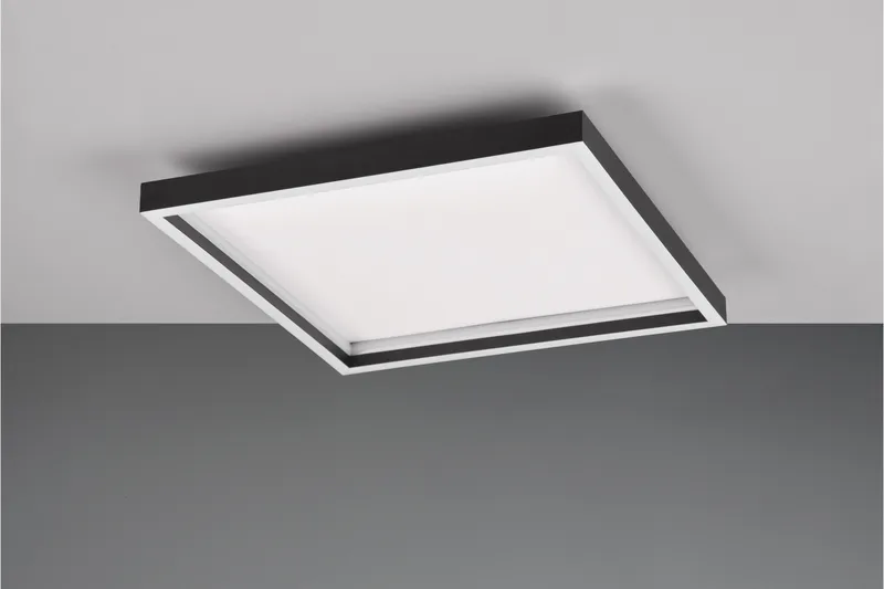Trio Lighting Rotonda LED Plafond Firkantet Matt Svart - Belysning - Innendørsbelysning & Lamper - Taklampe - Takplafond
