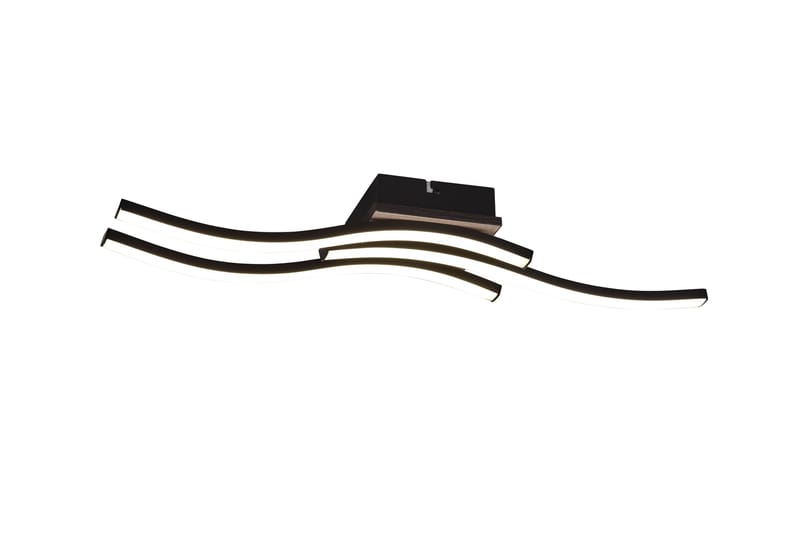 Trio Lighting Route LED Taklampe 3L matt svart/Tre