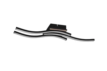 Trio Lighting Route LED Taklampe 3L matt svart/Tre - Belysning - Innendørsbelysning & Lamper - Taklampe - Takplafond