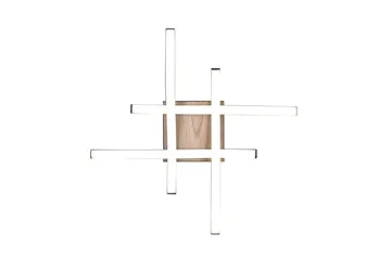 Trio Lighting Route LED taklampe 4L matt svart/tre - Belysning - Innendørsbelysning & Lamper - Taklampe - Takplafond