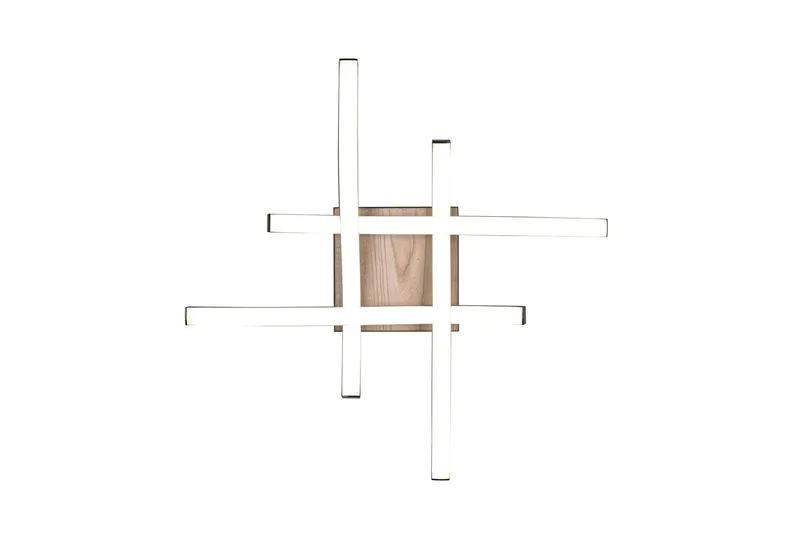 Trio Lighting Route LED taklampe 4L matt svart/tre - Belysning - Innendørsbelysning & Lamper - Taklampe - Takplafond