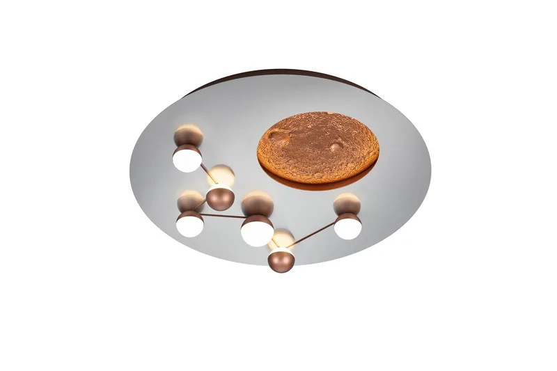 Trio Lighting Zodiac LED Plafond børstet stål
