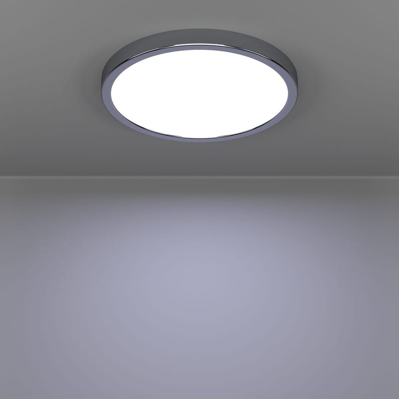 Utenpåliggende lampe Fueva Rund - Krom - Belysning - Innendørsbelysning & Lamper - Taklampe - Takplafond