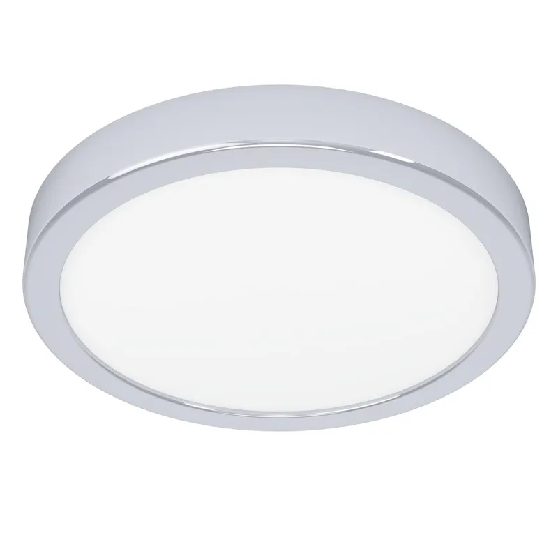 Utenpåliggende lampe Fueva Rund, Krom