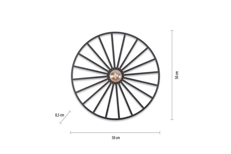 Vegg- og taklampe Spike - 50x9x50 cm - Belysning - Innendørsbelysning & Lamper - Taklampe - Takplafond