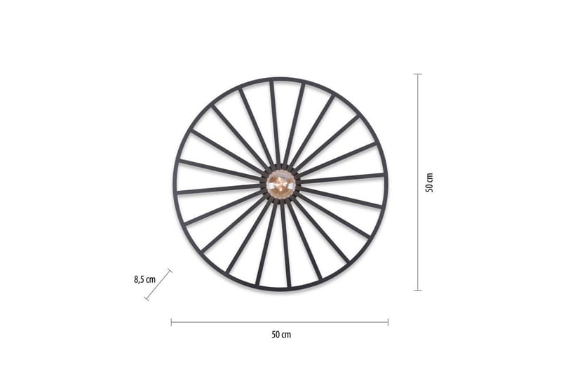Vegg- og taklampe Spike - 50x9x50 cm - Belysning - Innendørsbelysning & Lamper - Taklampe - Takplafond