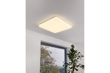 Vegg-/Taklampe Eglo Frania Kvadrat 530x530 mm - Hvit - Belysning - Innendørsbelysning & Lamper - Taklampe - Takplafond